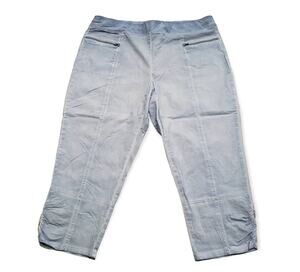 Zenergy by Chico's Light Blue Dyed Cropped Capri Pants / Slacks | Size 3P